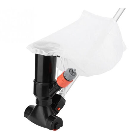 Applicable nettoyeur de piscineAspirateur de Piscine Portable pour piscines Hors Sol, Spa Fontaine Jacuzzi aspirateur sous-Marin Noir avec tête d'aspiration à Feuilles et Manche à 5 Sections