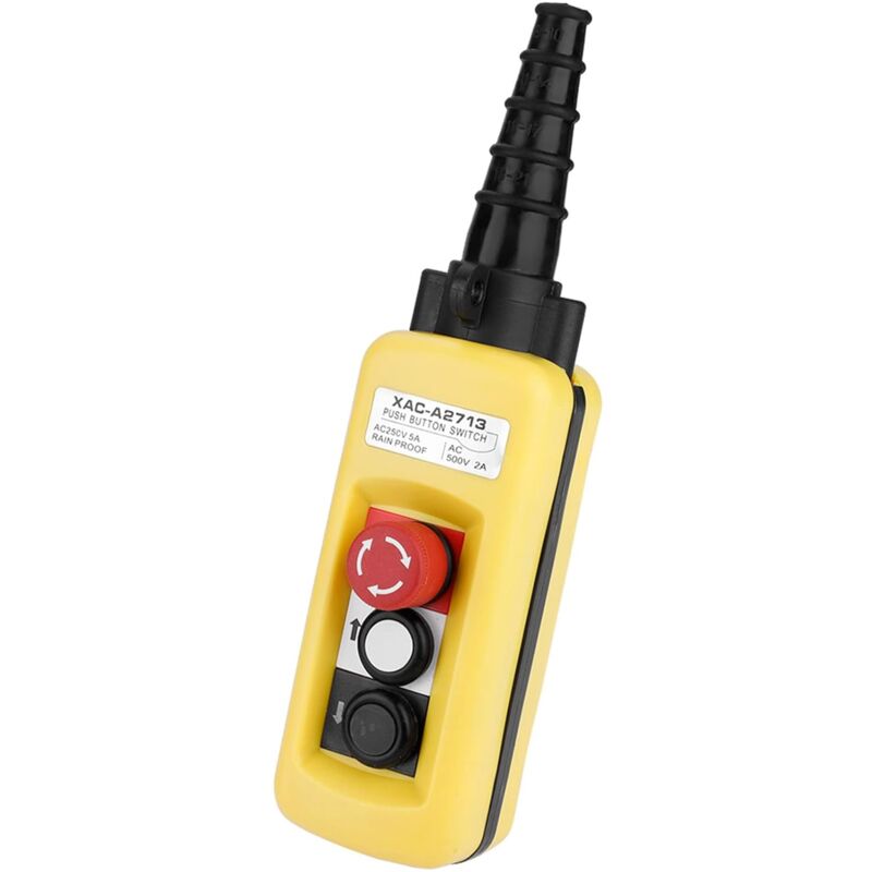 Applicable nterrupteur de Commande de Levage de Grue Interrupteur à Bouton-Poussoir pour Palan à Chaîne de grue, Contrôleur de Pendentif de Levage