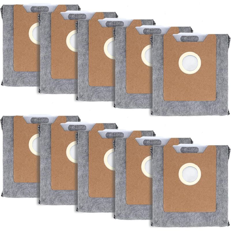 Applicable Pack de 10 sacs à poussière pour station de vidange automatique eufy Clean G35 +, g40 +, g40 Hybrid +, eufy robovac accessoires de sac de