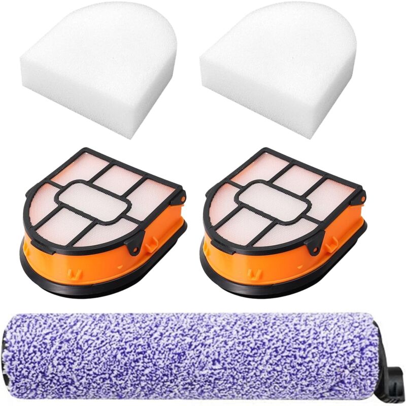 Applicable Pièces de rechange pour Shark WD100 WD101 WD200 WD201 AW201 Brosse rouleau et filtre en mousse HydroVac XL 3 en 1 Accessoires pour