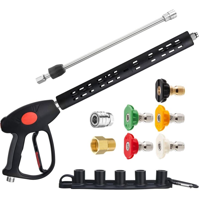 Applicable Pistolet nettoyeur haute pression de rechange avec baguette d'extension 40 Inch