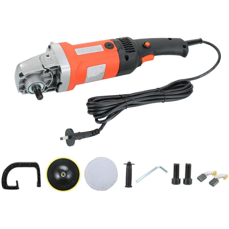 Applicable Polisseuse Rotative,Tampon De Voiture 1400W,Kit De Cire De Polissage De Voiture Avec 8 Vitesses Variables 500-3000r/Min,PoignéE Amovible