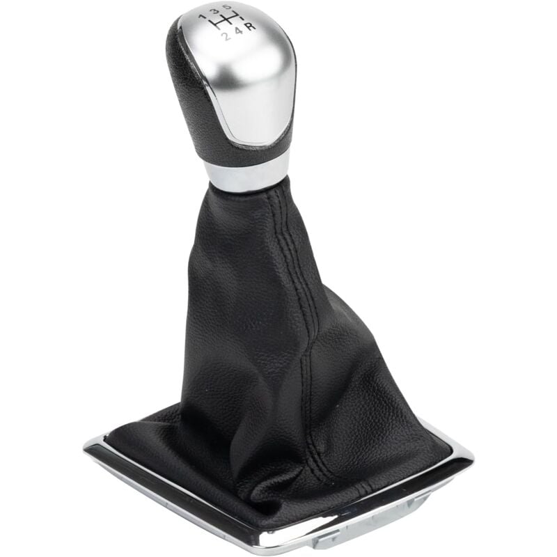 Applicable Pommeau de levier de vitesse à 5 vitesses pour Ford Focus Fiesta B-Max C-Max, soufflet de levier de vitesse chromé pour Mondeo KA Ecosport