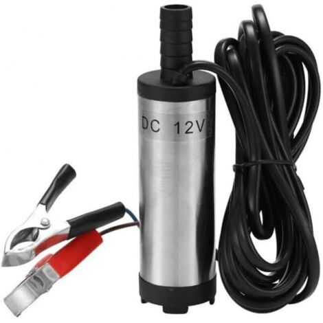 Applicable Pompe submersible 12V, pompe à eau en acier inoxydable, pompe diesel avec clip, câble 3M, pour diesel/eau/kérosène