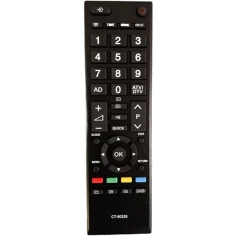 AUTRES Applicable Remplacement Nouvelle Telecommande Toshiba CT-90326 Compatible avec Toshiba 40LV675 40LV675D 40LV703G1 40LV733F 40LV733N 40LV833F 40LV833G 42HL833F 42HL833G 26EL933G 39L2337DB 40HL933G