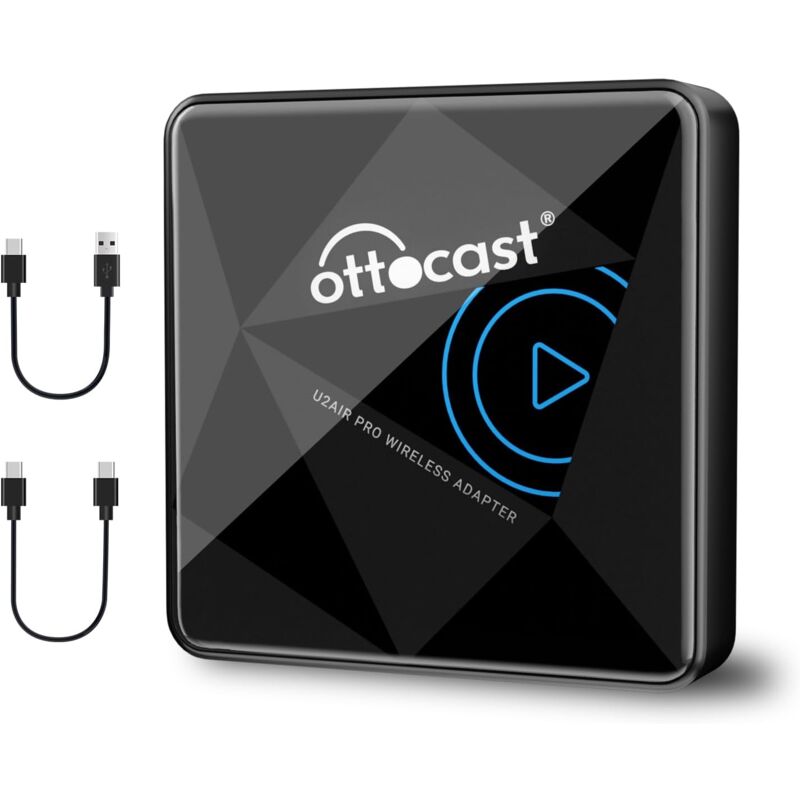 Applicable U2Air Pro Adaptateur CarPlay sans Fil, Adaptateur Bluetooth Apple CarPlay pour iPhone, Plug & Play pour Voitures CarPlay filaires OEM,