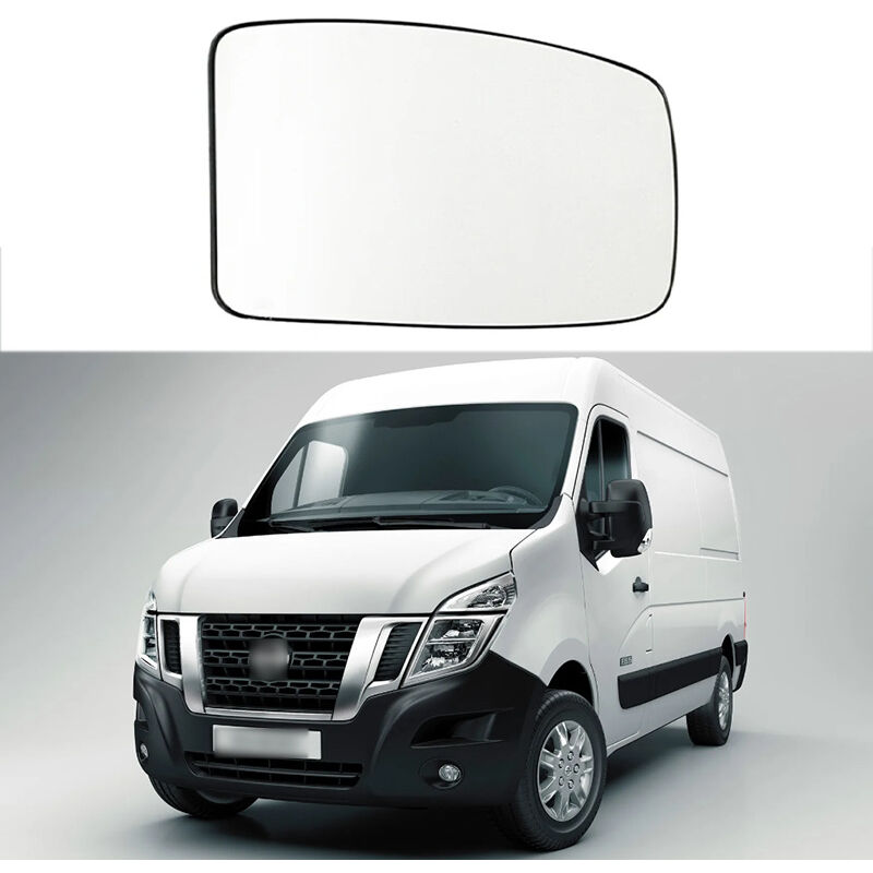Applicable Verre de Rétroviseur Pemplacement pour Renault Master 2010-2021/Opel Movano 2010-2023/Nissan NV400 2010-2021 Chauffant Asphérique avec