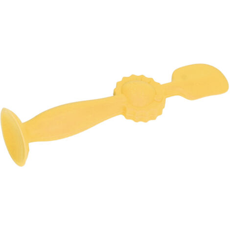 Applicateur de Crème pour Fesses Bébé en Silicone Doux avec Base à Ventouse - Spatule pour Érythème Fessier Jaune