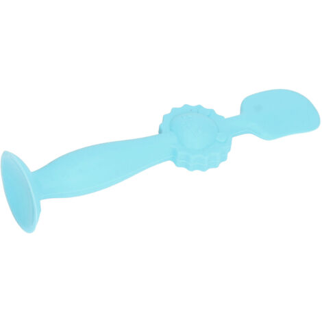 Applicateur de Crème pour Fesses Bébé en Silicone Doux - Spatule à Base Ventouse Bleue pour Érythème Fessier