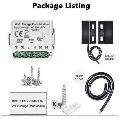 Application de contrôle à distance vocale Tuya Smart Wifi pour ouvre-porte de garage (2024) compatible avec Alexa et Google Home Assistant