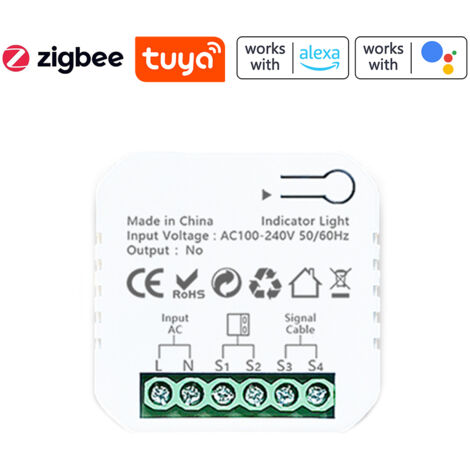 Application mobile Tuya ZigBee pour ouvre-porte de garage : contrôle à distance. Compatible avec Google Home pour la commande vocale (passerelle requise).