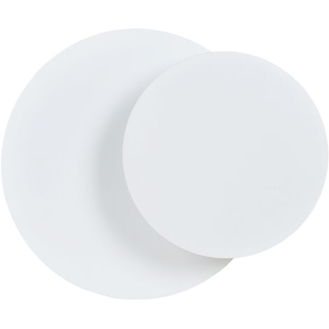 Applique 1 Luce A Disco Con Base In Acciaio Bianco
