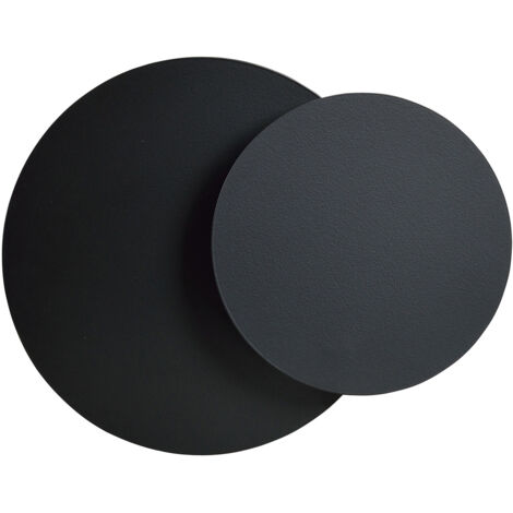 Applique 1 Luce A Disco Con Base In Acciaio Nero
