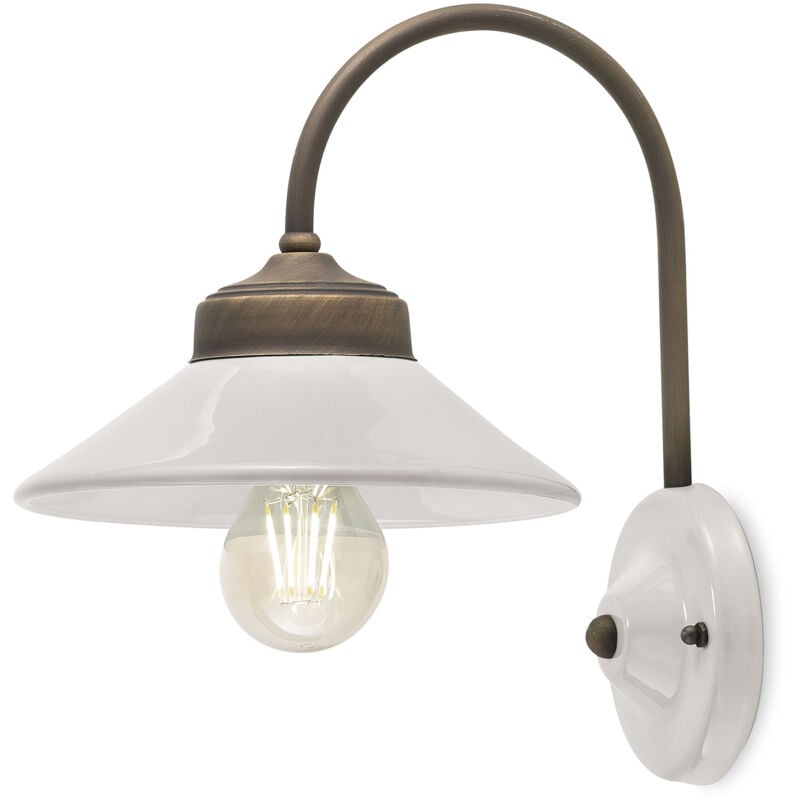 Applique 1 Luce Diam.20 Cm in Ceramica Finitura