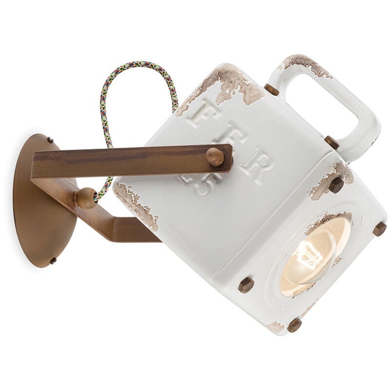 Applique 1 Luce in Ceramica Finitura Vintage