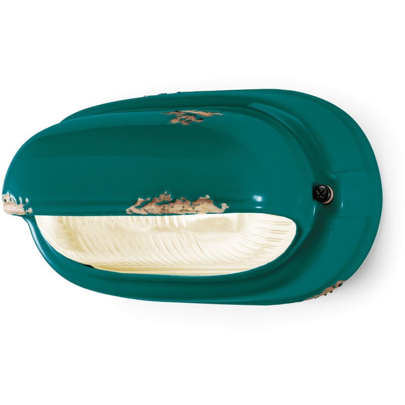 Applique 1 Luce in Ceramica Finitura Vintage Verde...