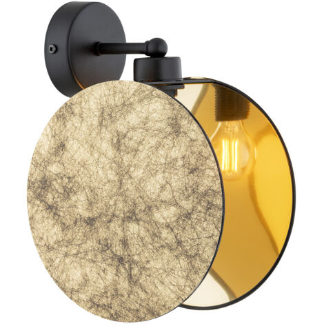 Applique 1 Luce Moderna Nut In Acciaio Effetto Marmo Bianco