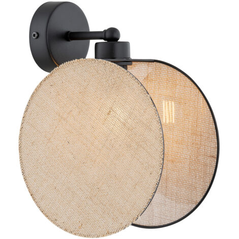 Applique 1 Luce Moderna Nut In Acciaio Effetto Naturale