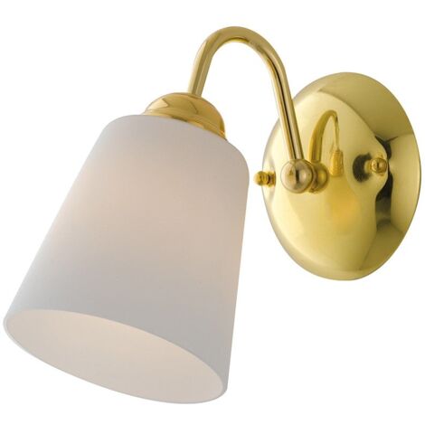 "Applique 1162 in metallo oro con diffusore in vetro"