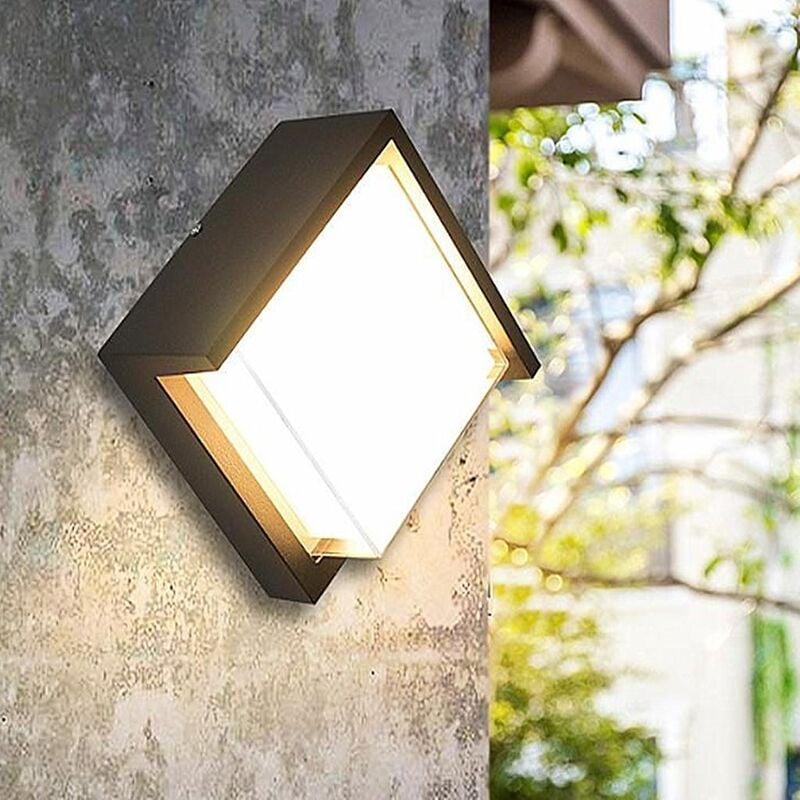 Image of Applique da esterno e interno lampada moderna per parete muro IP65 faretto 15W luce bianca naturale 4200K impermeabile