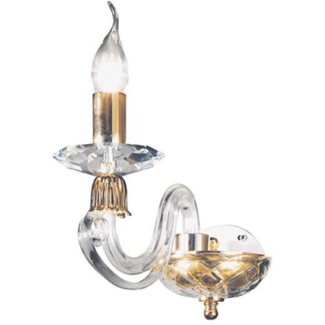 Applique 1306 in vetro soffiato lavorato a mano 12 cm a 1 luce
