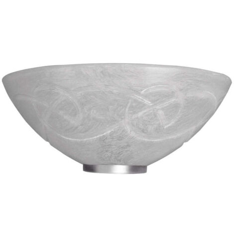 Applique 1xE27 Ganci Cromo Vetro Graffio Bianco E-Energy Ada