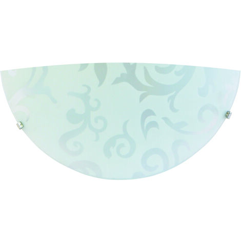 Applique 1xE27 Ganci Cromo Vetro Lastra Bianco E-Energy Melissa
