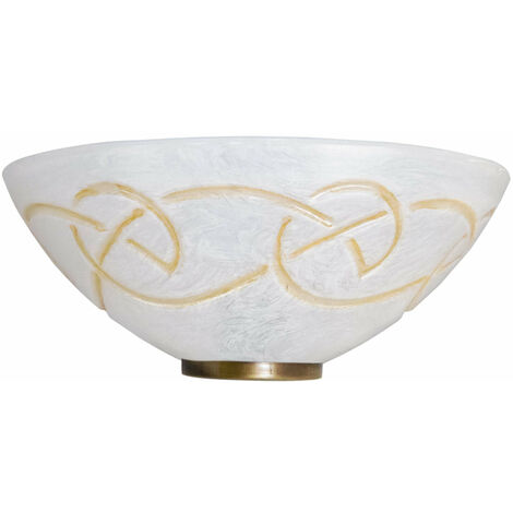 Applique 1xE27 Ganci Oro Vetro Graffio Bianco-Ambra E-Energy Ada