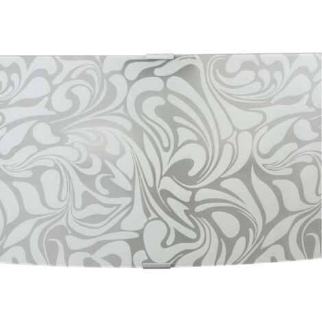 Applique 1xE27 Montatura Argento Vetro Lastra Bianco E-Energy Corinna