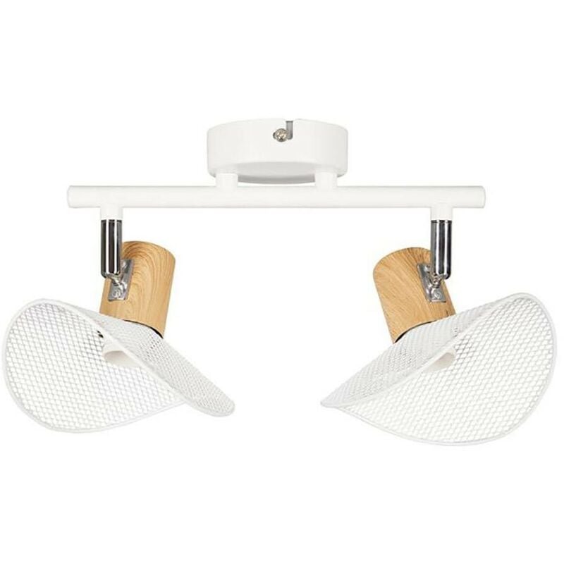 Applique 2 spots orientables métal Hyde blanc