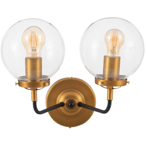 IXIA Applique 33 x 23,5 x 32,5 cm Verre Doré Métal