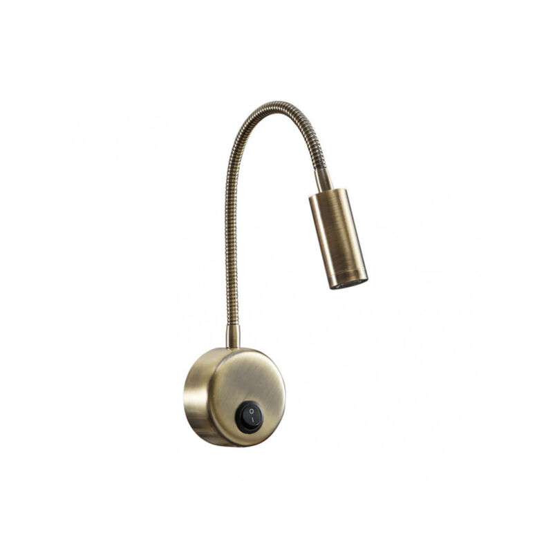 Applique 3w 4000k 285lm edgar leather 40x7x19 cm avec interrupteur, articulée et ajustable