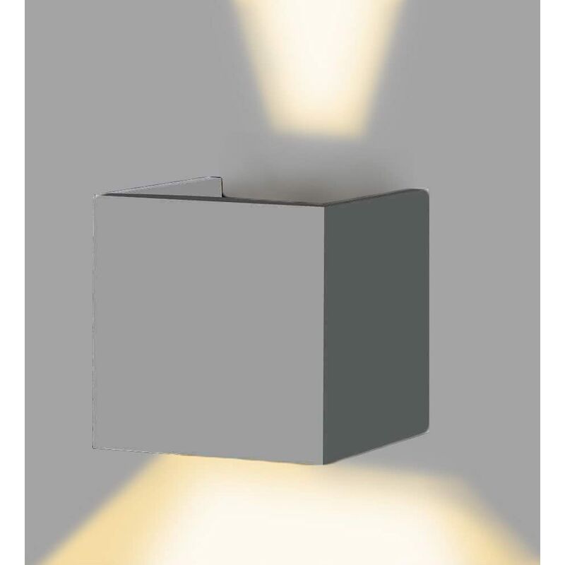 Image of Maka - Applique a cubo da parete per interno esterno Up & Down 12W - Grigio , 3000K