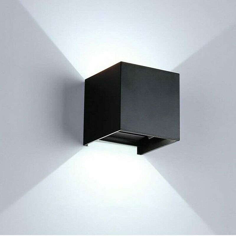Image of Applique a cubo da parete per interno esterno Up & Down 12W - Nero , 6500K