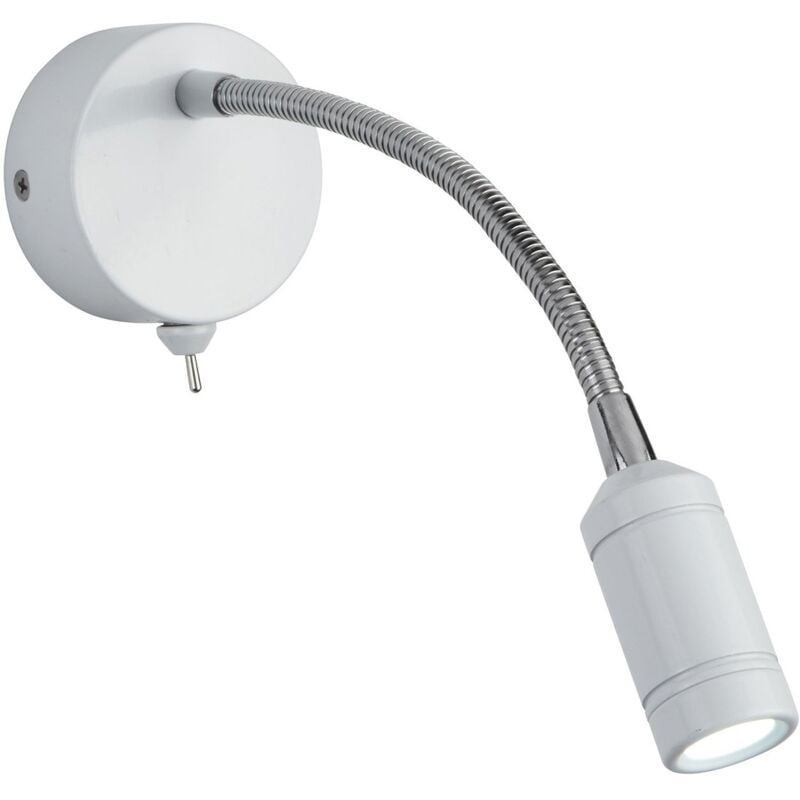 Searchlight - Applique Contemporanea Flexy Acciaio Bianco Cromo Led 0,75W 3000K