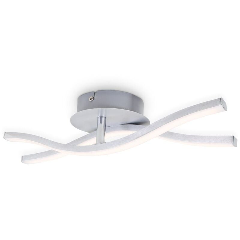 Lampada da soffitto a led Lampada da soffitto a 2 luci 12W 3000K Colore alluminio Briloner
