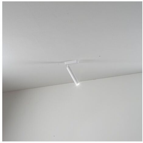 Applique a led BAMBU orientabile cilindrica Bianca Perenz