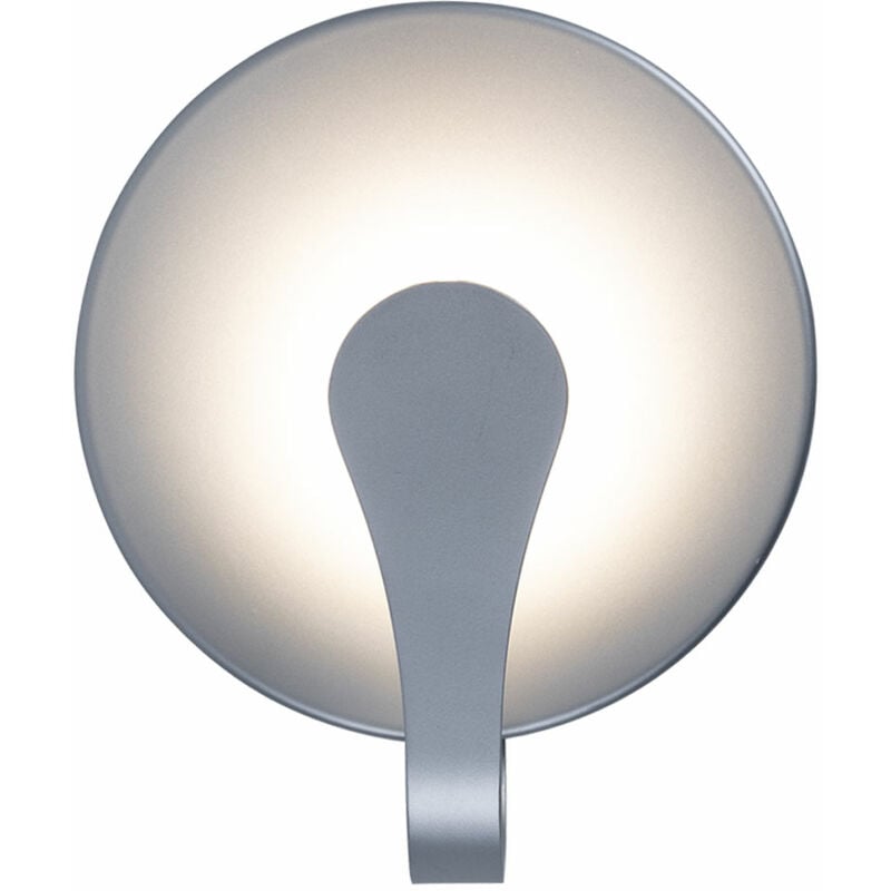 Applique murale lampe d'escalier gris lampe de chambre, aluminium, 6W 580lm blanc chaud, LxH 15,8x18,4 cm Näve 1176259