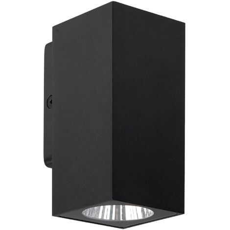 applique à led - europole aurek - 7w - 3000k - bas - noir - europole 37406