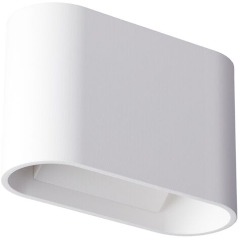 applique à led - europole ovaly - 8w - 3000k - haut et bas - blanc - europole 37951