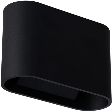 applique à led - europole ovaly - 8w - 3000k - haut et bas - noir - europole 37950