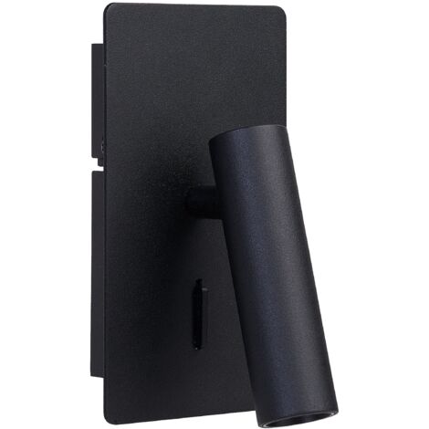 applique à led - europole seta 2 - 3w - 3000k - bas - noir - europole 37983