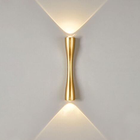 Applique a LED minimalista senza cornice, lampada da parete a LED a forma di tromba lunga impermeabile, 220 V, 35 cm, 6 W, luce calda
