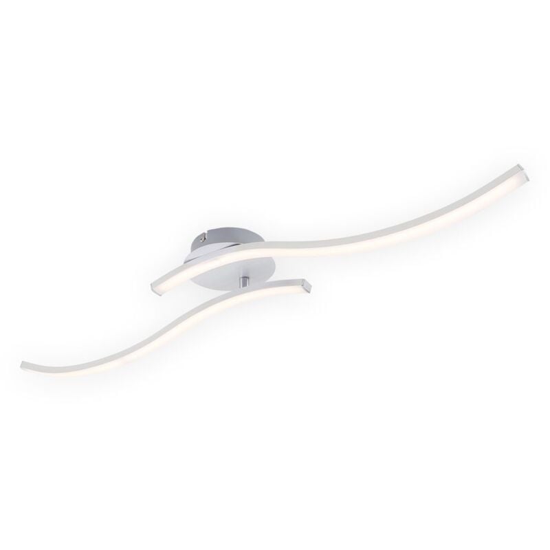 Lampada da soffitto a led a 2 luci 1.400 lumen 3.000 Kelvin 18 w finitura alluminio Briloner