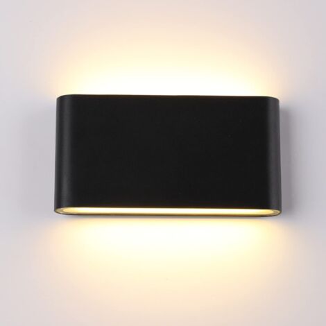 Applique a LED moderna, 12W 3000K, IP65 impermeabile, applique da esterno, adatta per giardini, corridoi, scale e portici, nera