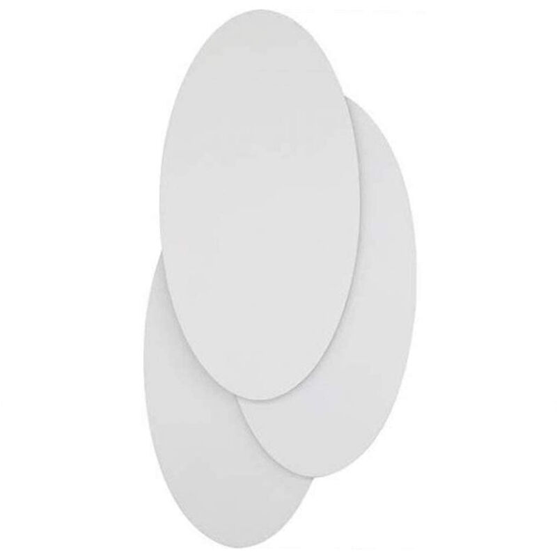 Image of Applique a led ovale con 3 cerchi 12 watt lampada a parete lumetto lume da comodino moderno abat jour luce naturale 4000k