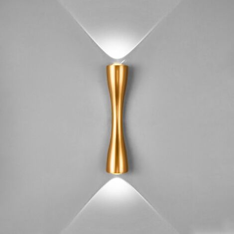 Applique a LED per interni moderna e minimalista, atmosfera minimalista, lampada da parete a forma di tromba lunga, 220 V, 35 cm, 6 W, luce bianca