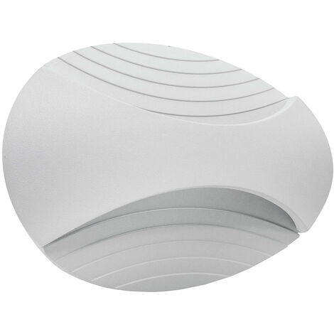 Applique a parete doppia emissione 6 watt a led lampada da muro ovale 3 modalità di luce calda fredda e naturale