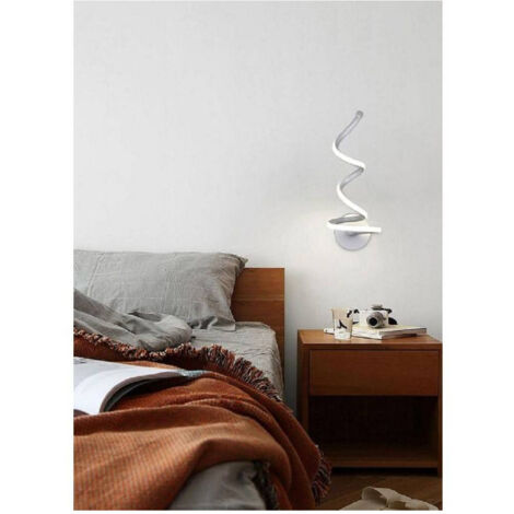 Applique A Parete Spirale Per Interni A Led 12 W Luce Fredda Calda Naturale E24