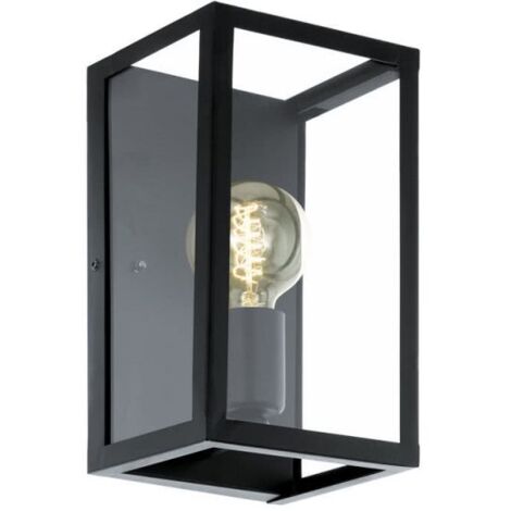 Applique Acier Inoxydable Noir Eglo Charterhouse 1 Lumière(S)